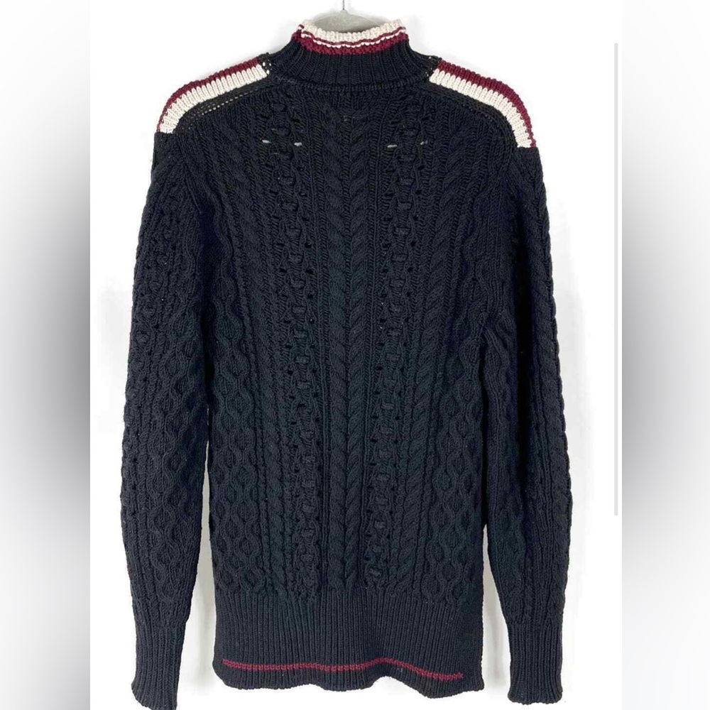 Isabel Marant Navy Blue Cable Knit Sweater - Picture 2 of 5